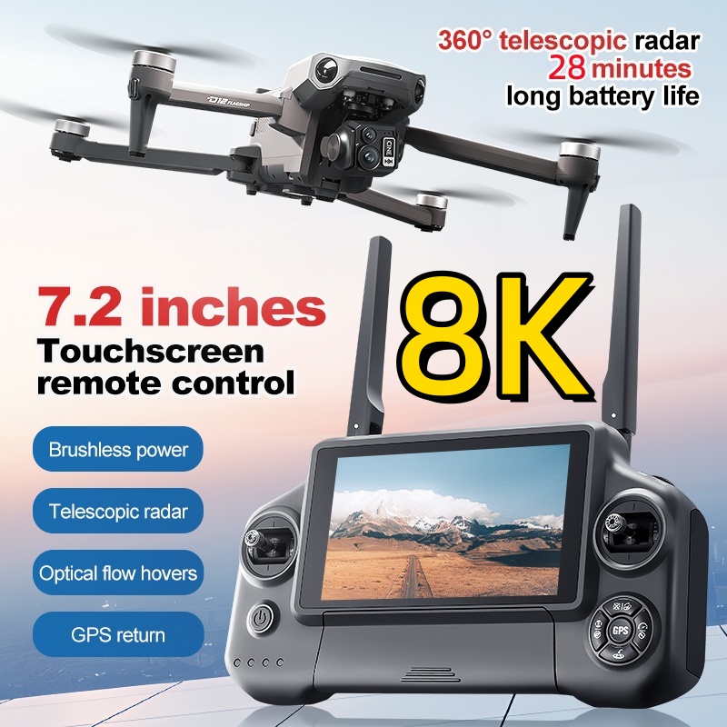 Drone Gps Mount - Квадрокоптер 8K с 3-осевым подвесом, бесщеточным